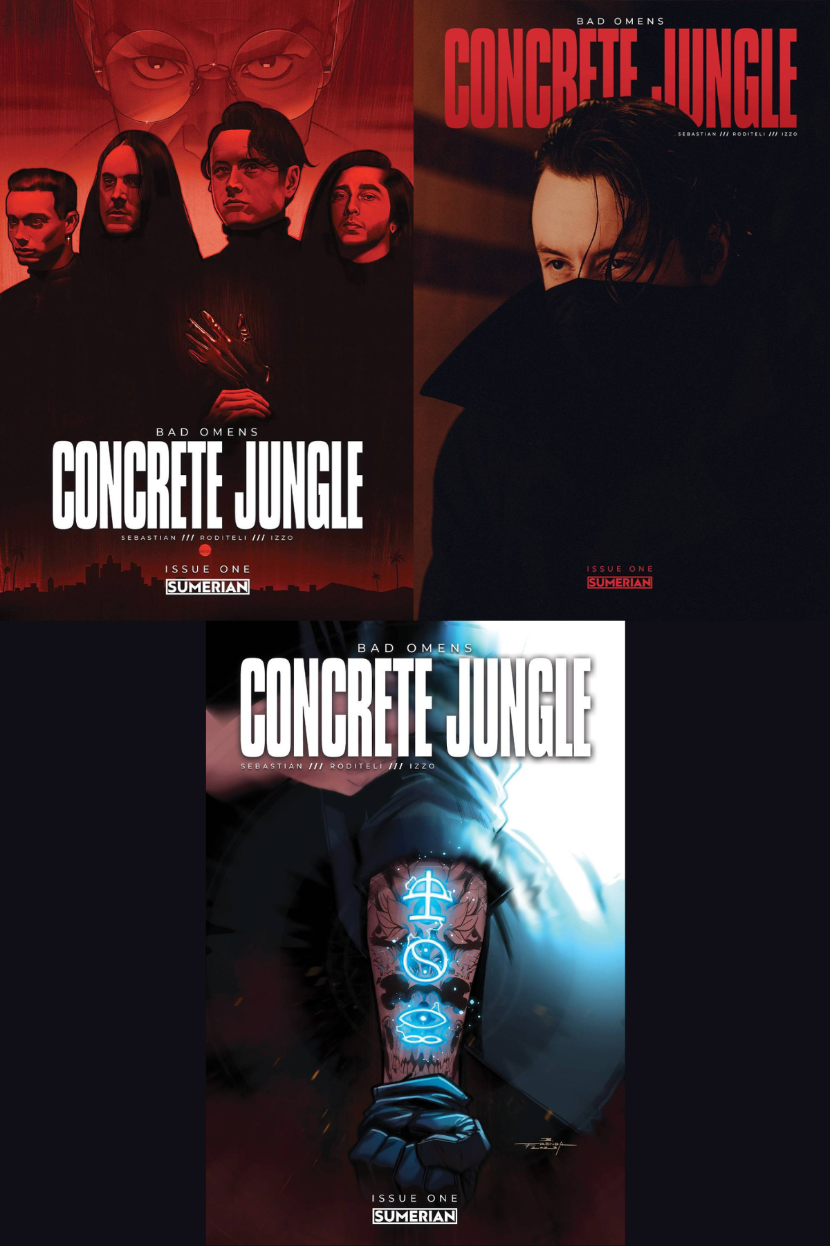 BAD OMENS CONCRETE JUNGLE 1 COVERS A, B, & C 3 BOOK BUNDLE (INCLUDES