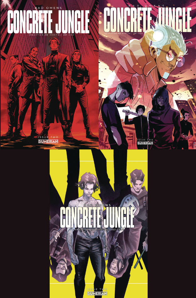 BAD OMENS CONCRETE JUNGLE #2 COVERS A-C (3 BOOK PACK)